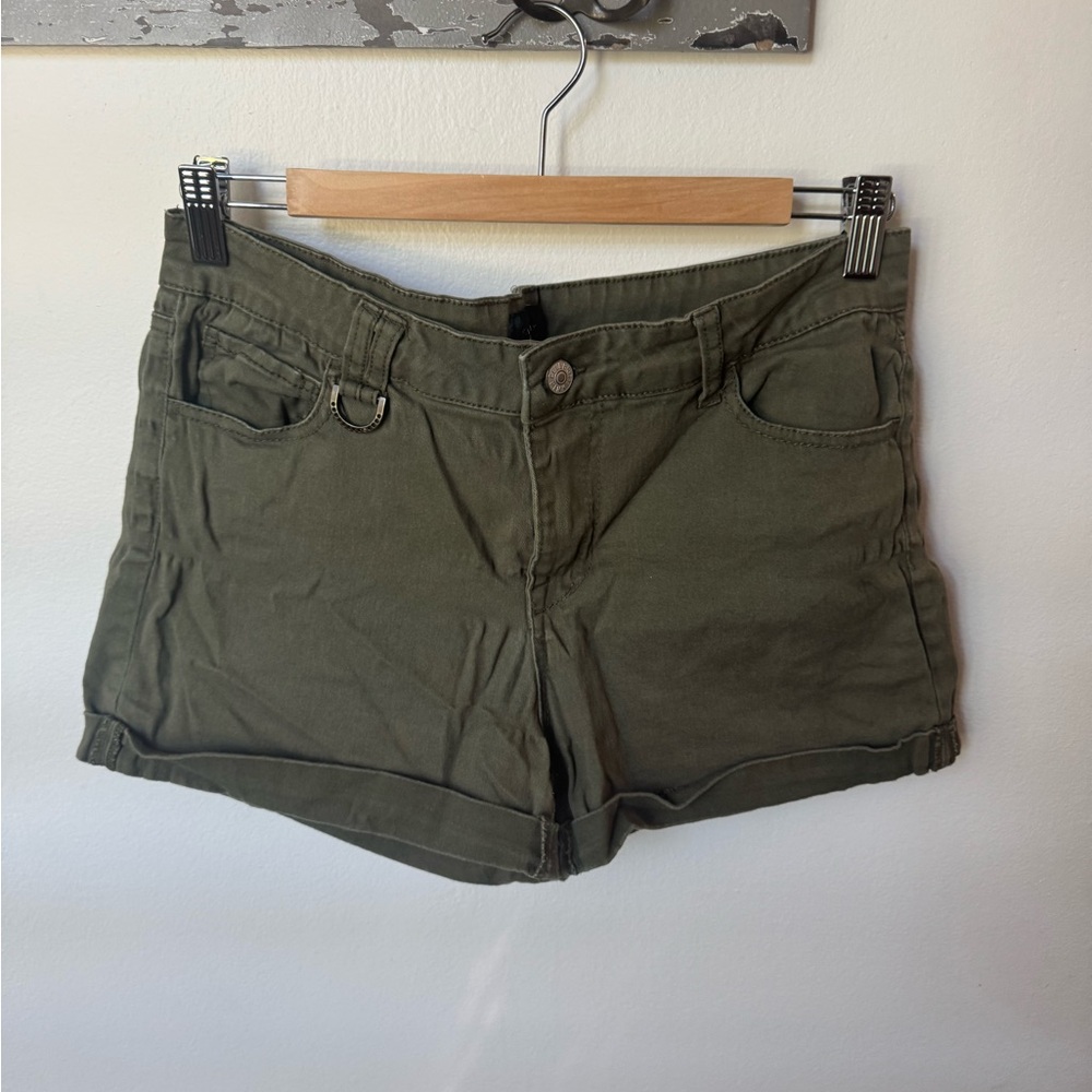 Celebrity Pink Olive Green Juniors Shorts